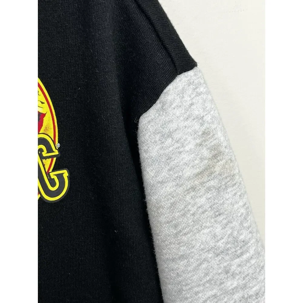 AC/DC High Voltage Graphic Bomber Varsity Jacket Size Small Colorblock Snap Up - Picture 6 of 15